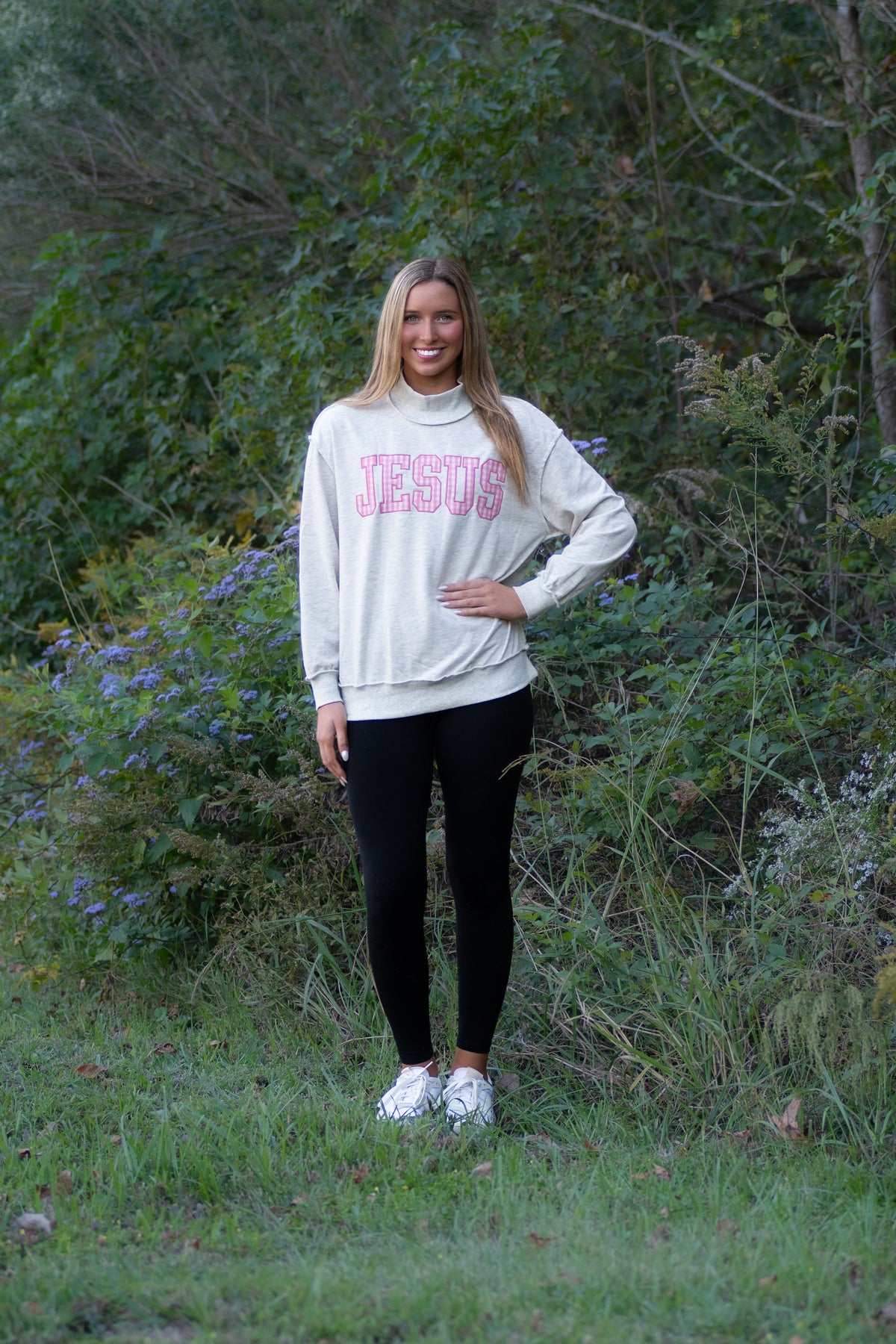 Lightweight Jesus Mockneck