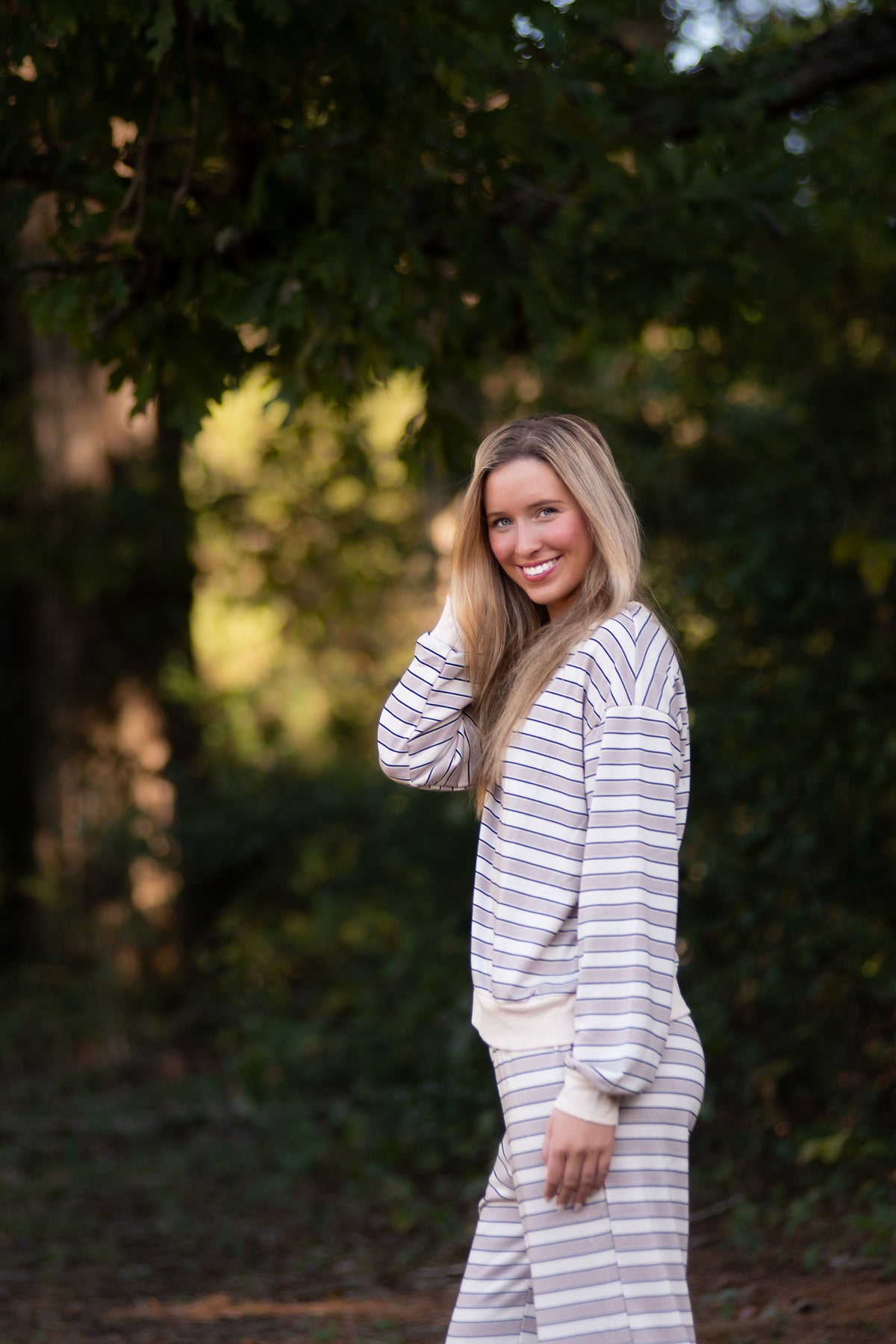 Khaki Striped Set