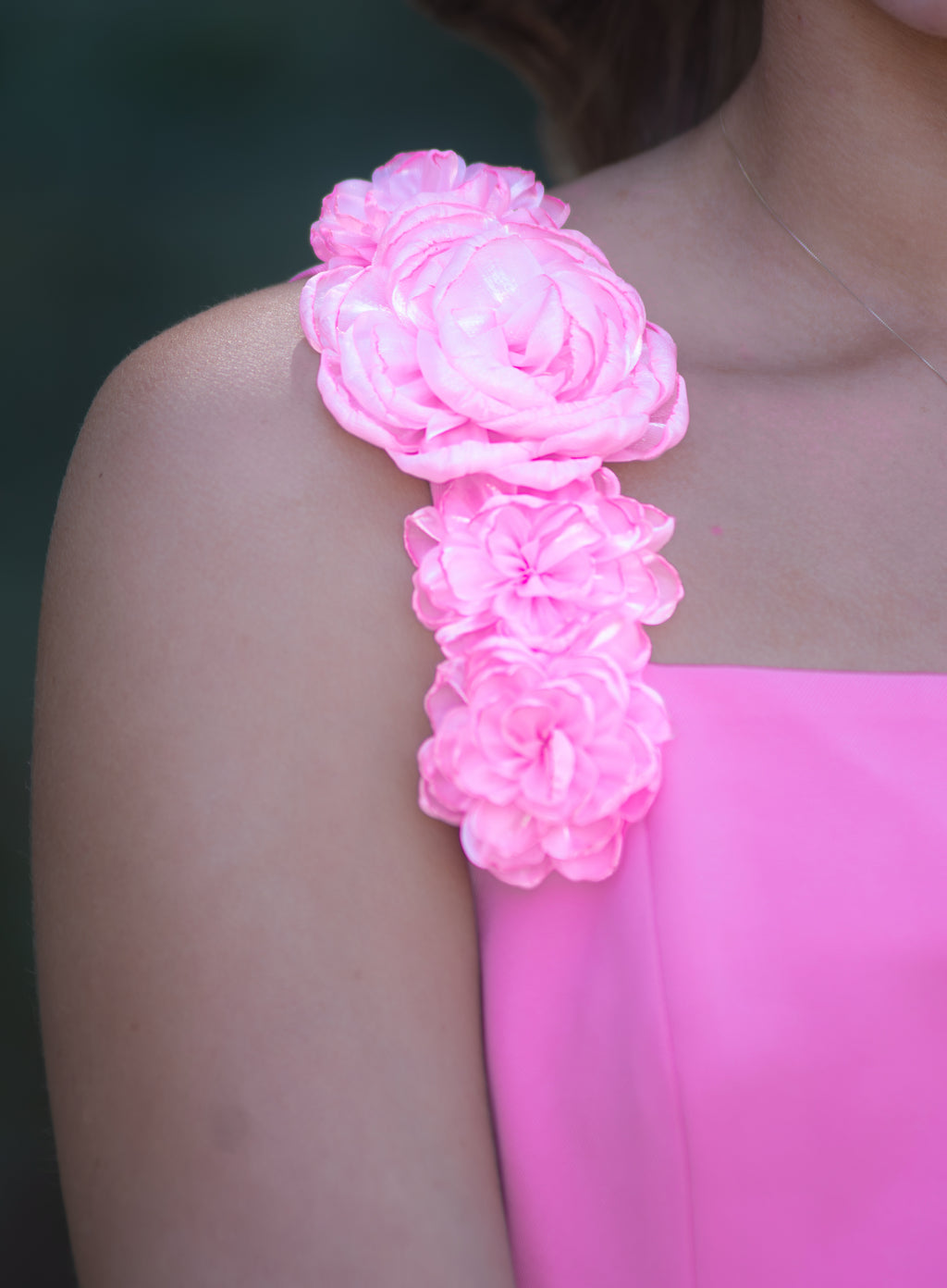Pink 3D Flower Dress