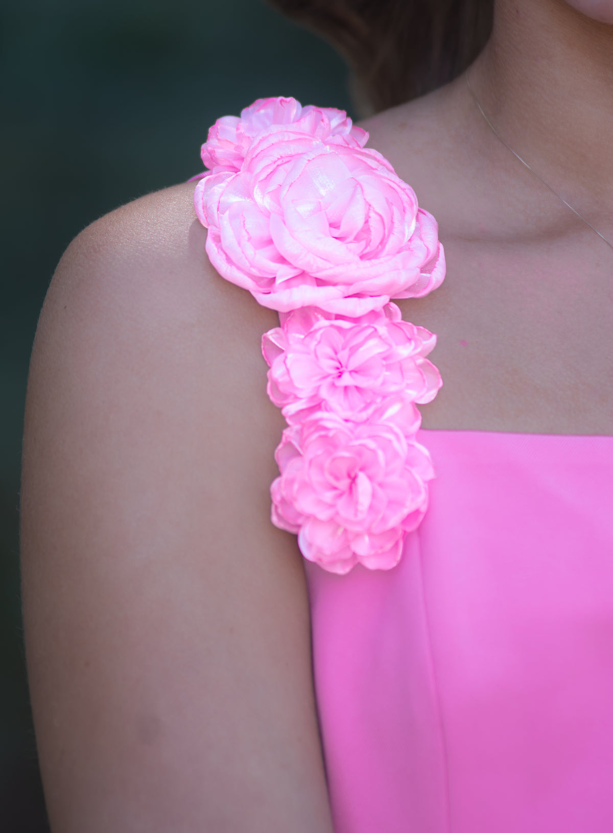 Pink 3D Flower Dress