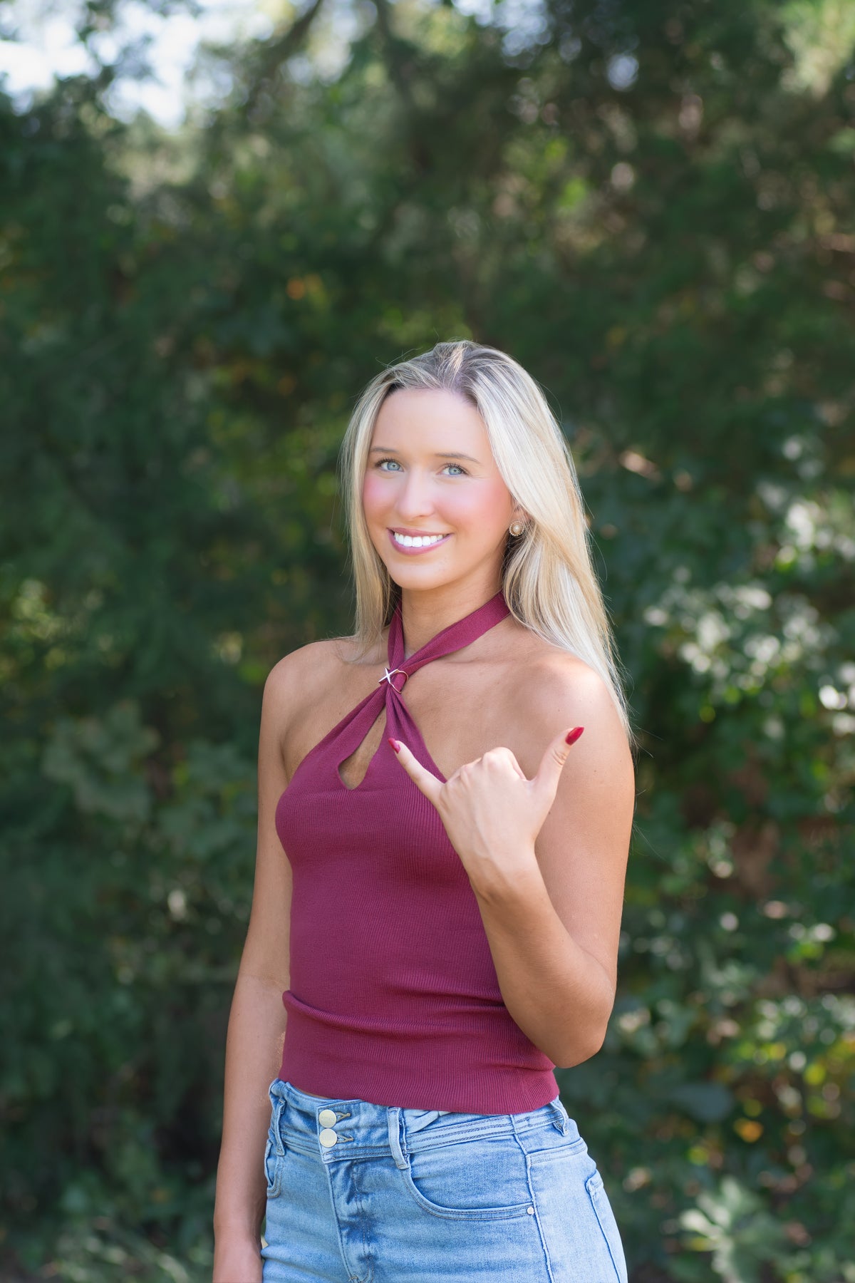 Garnet Sweater Halter Top