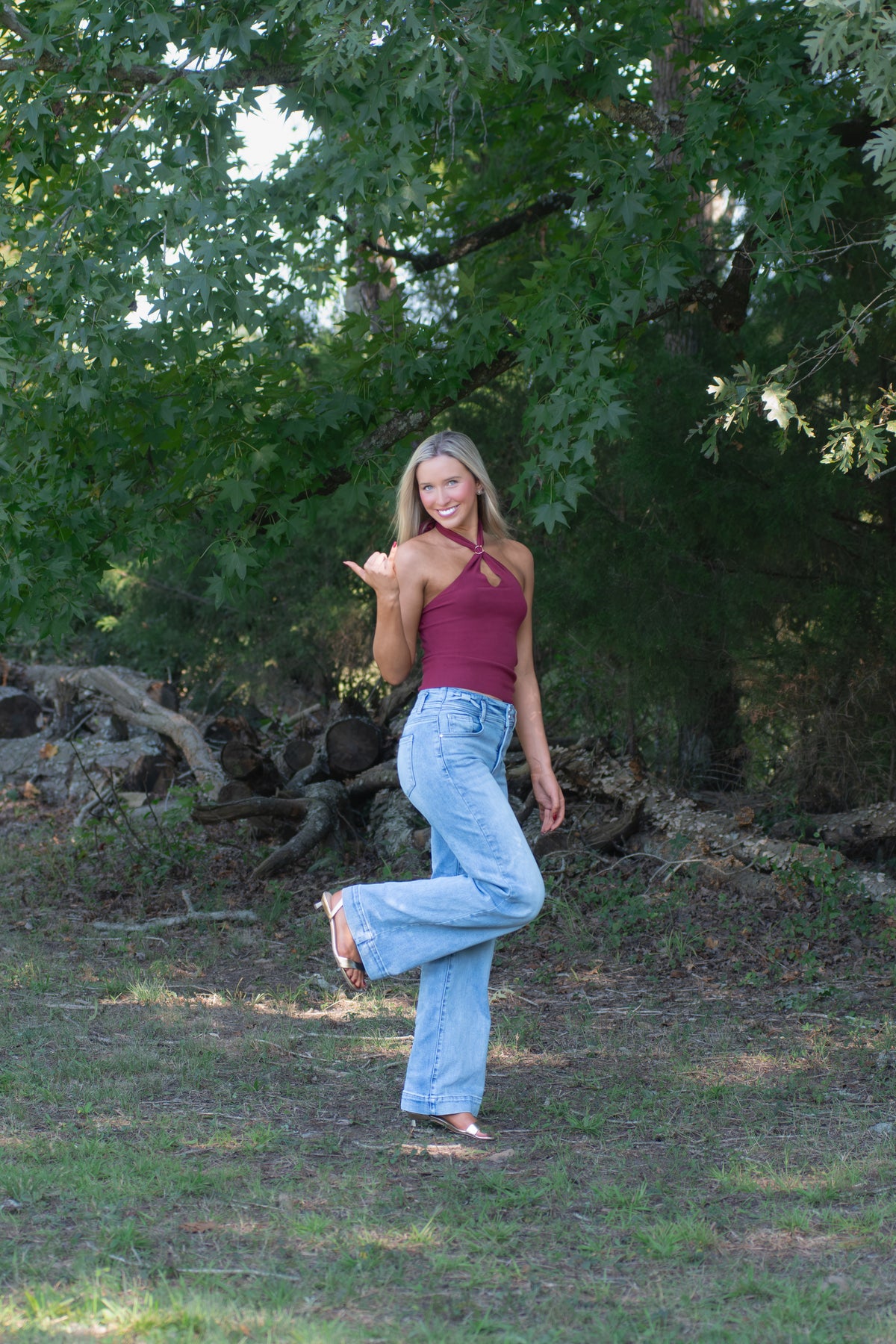 Garnet Sweater Halter Top