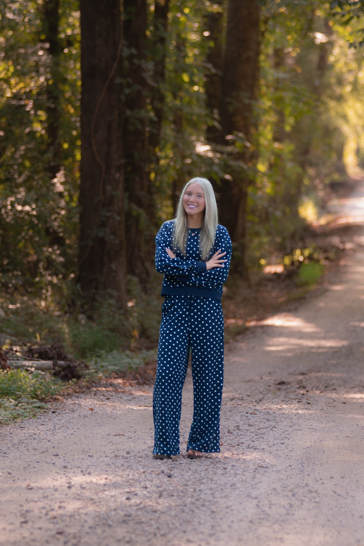 Navy Polka Dot Set