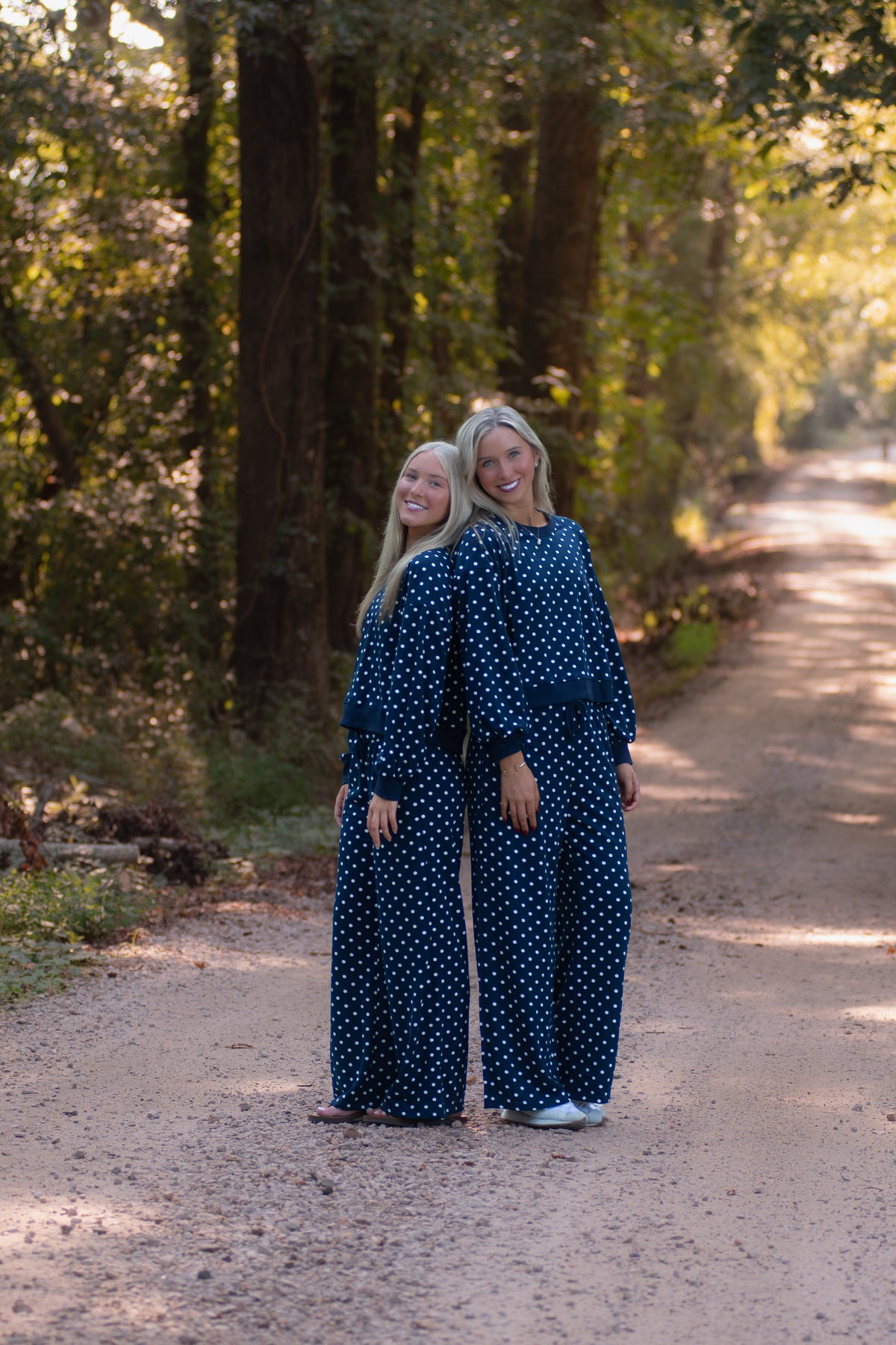 Navy Polka Dot Set
