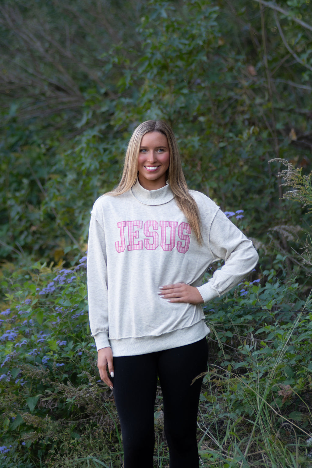 Lightweight Jesus Mockneck